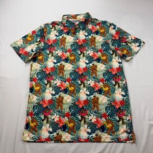 Gorenzi Performance Polo Mens Large Multicolor Bigfoot Sasquatch Golf Tropical